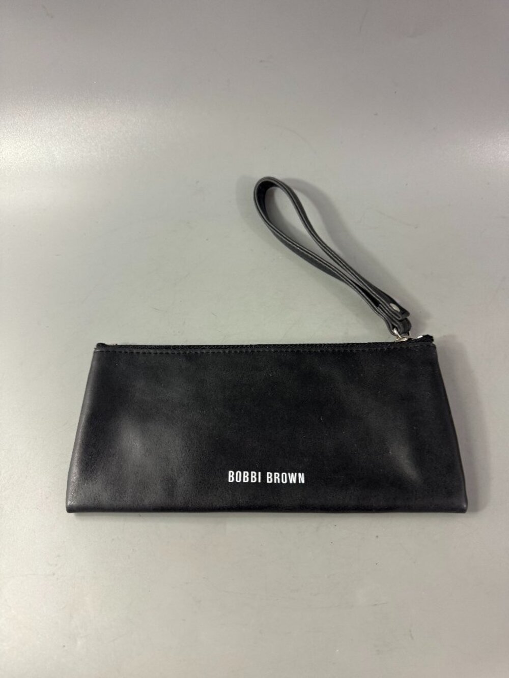 Black Bobbi black glasses design wristlet zipper pouch makeup bag